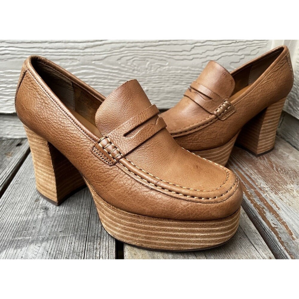 Kork-Ease Barbara Women's 7M Platform Leather Penny Loafers